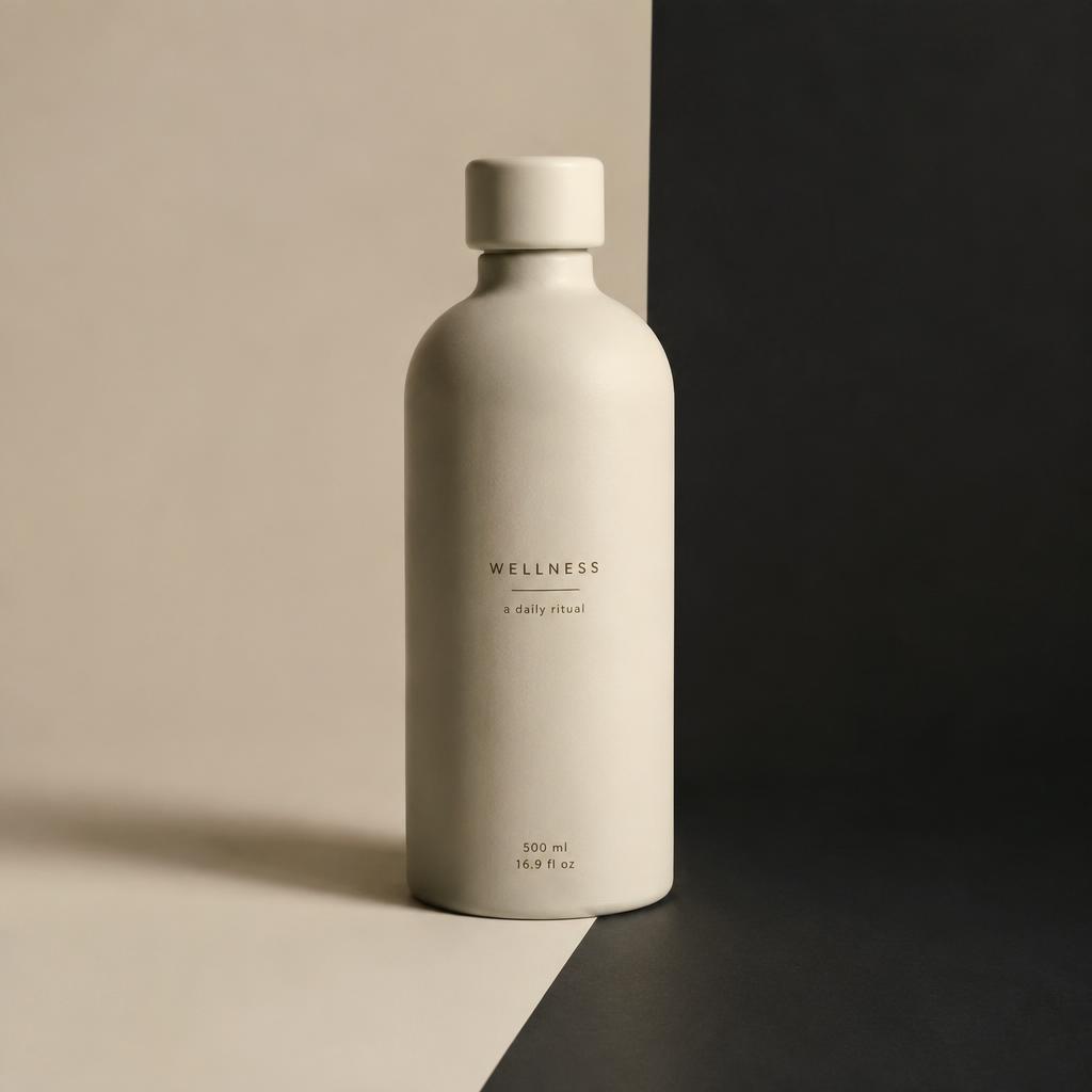 Matte ceramic wellness bottle